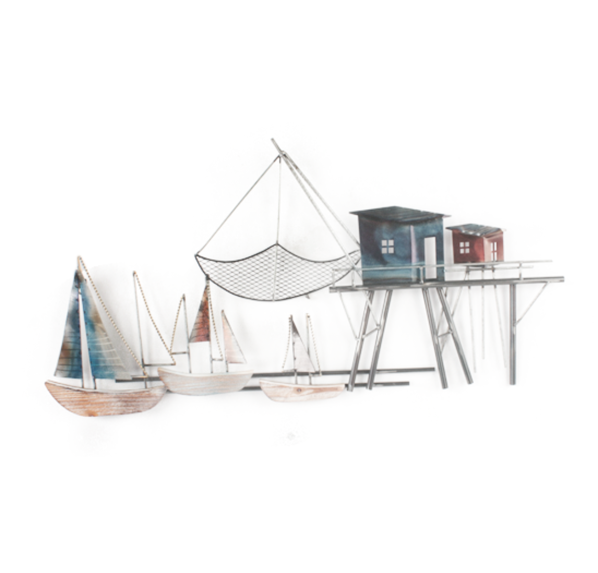 Dockyards Metal Art Wall Hanging - multi