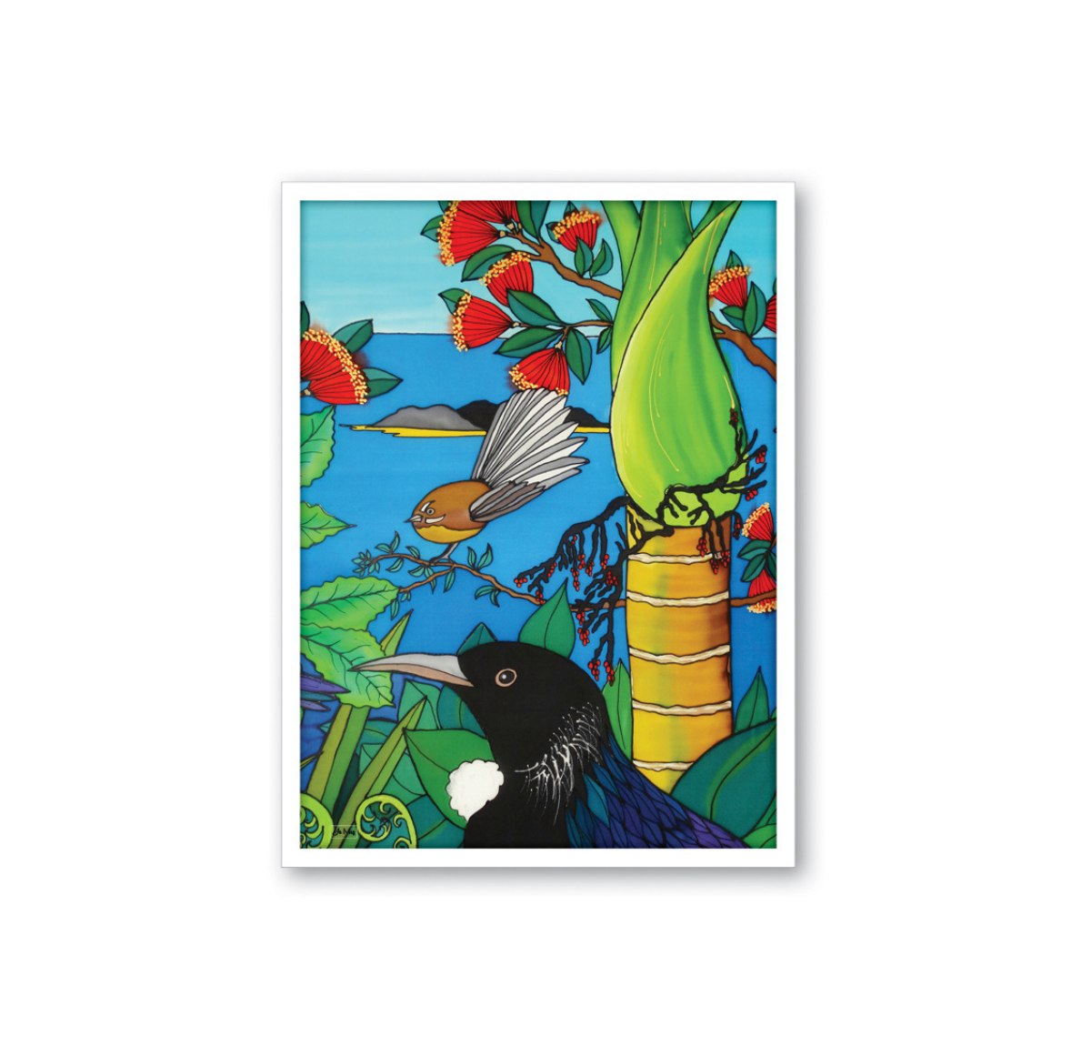 Tui & Fantail Framed Canvas Wall Art Print