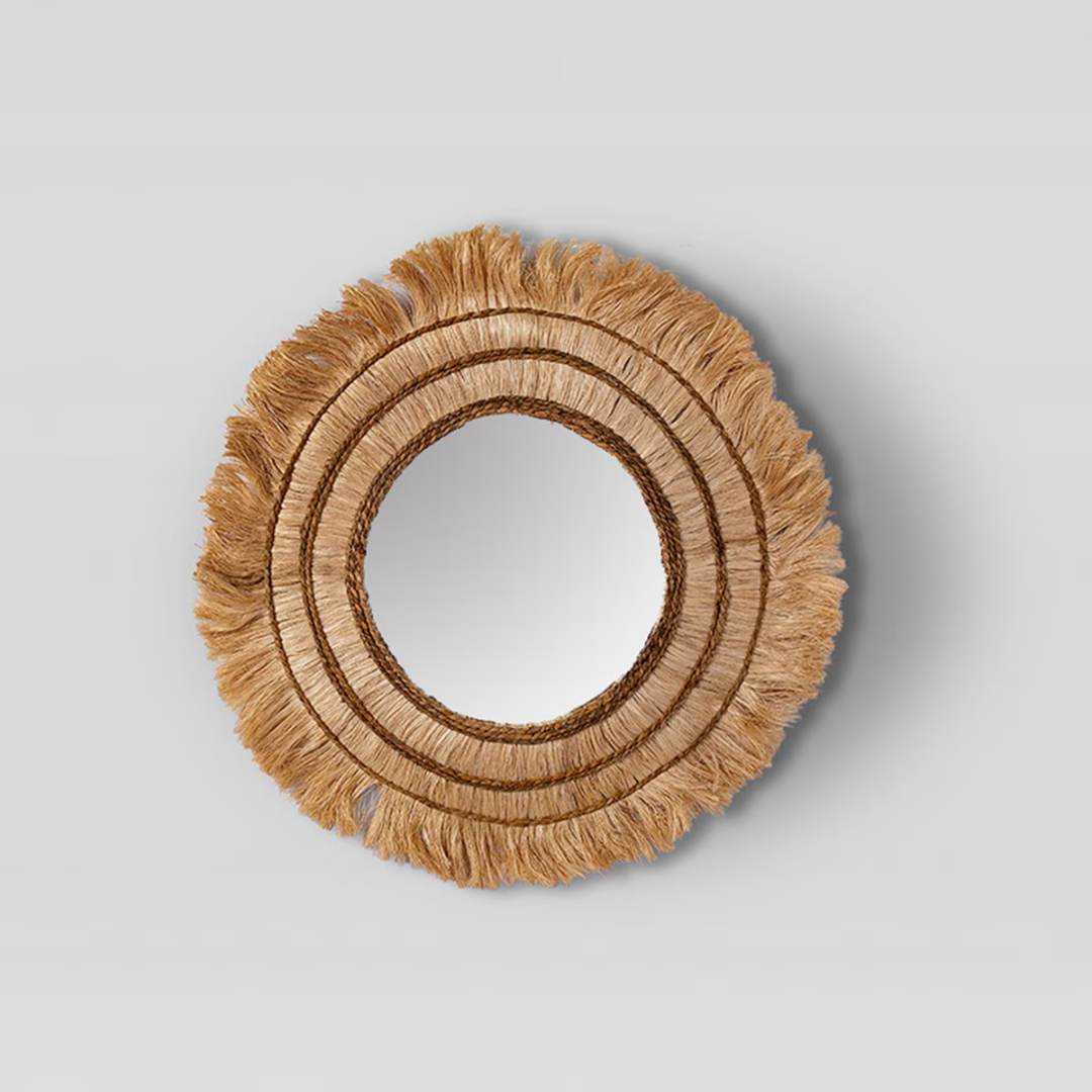 Natural Seagrass Wall Hanging Mirror