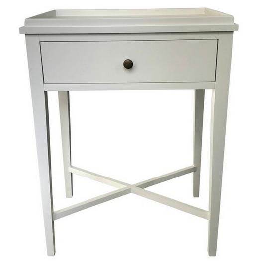 Bordeaux Bedside Table - White