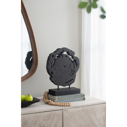 Black Teak Sculpture - large