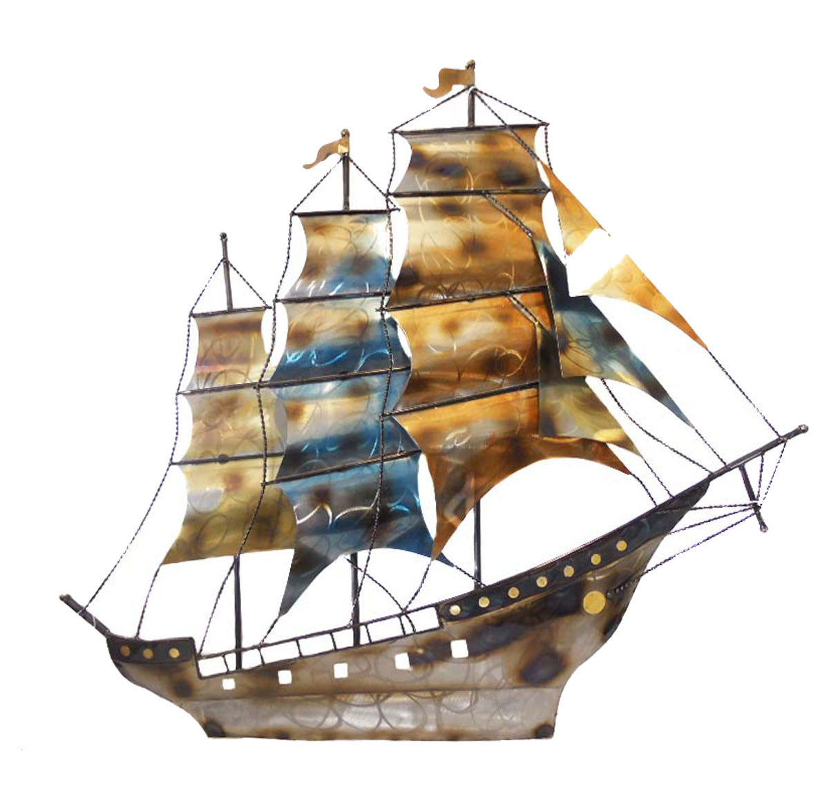 Historic Sailing Ship Metal Art Wall Hanging | Home Decor