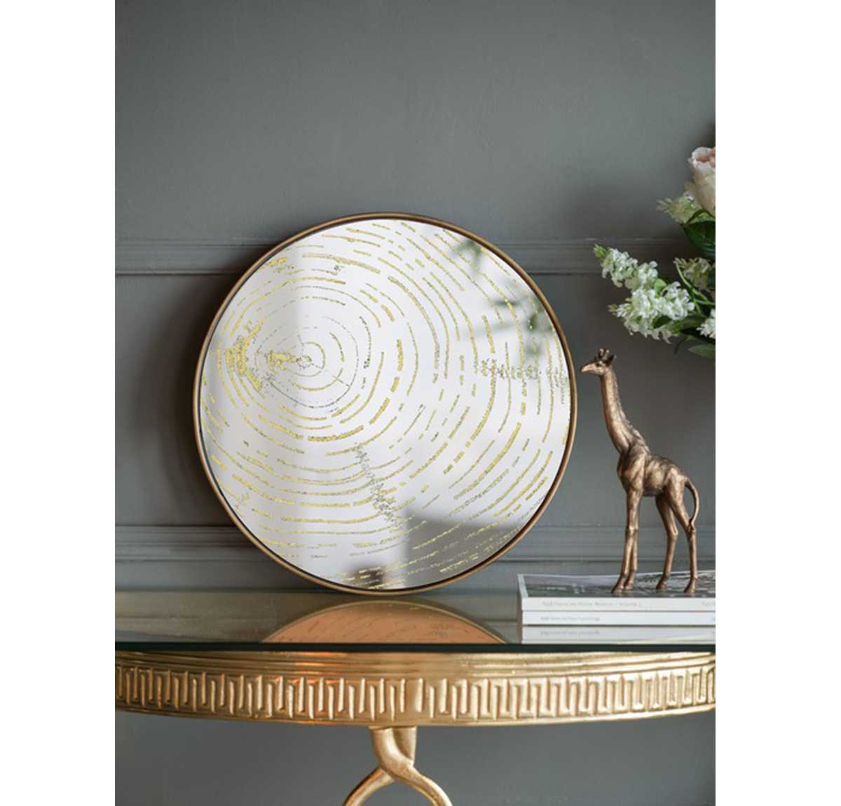 Lawrence Longneck Giraffe Statue (41cm tall)- Gold