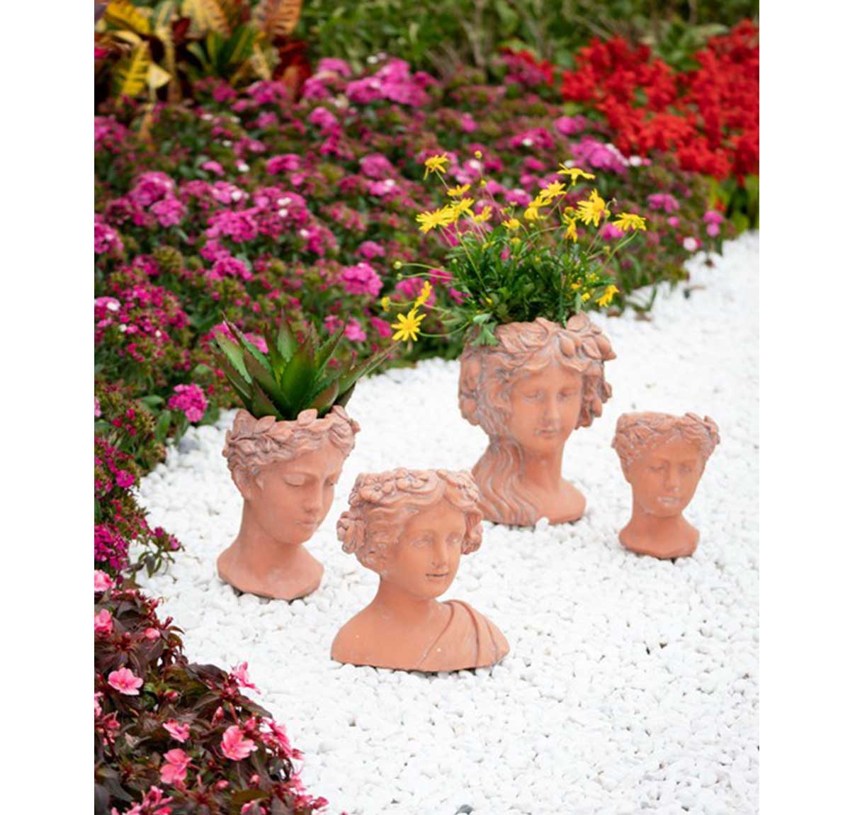 Visage Head Planter II - Terracotta