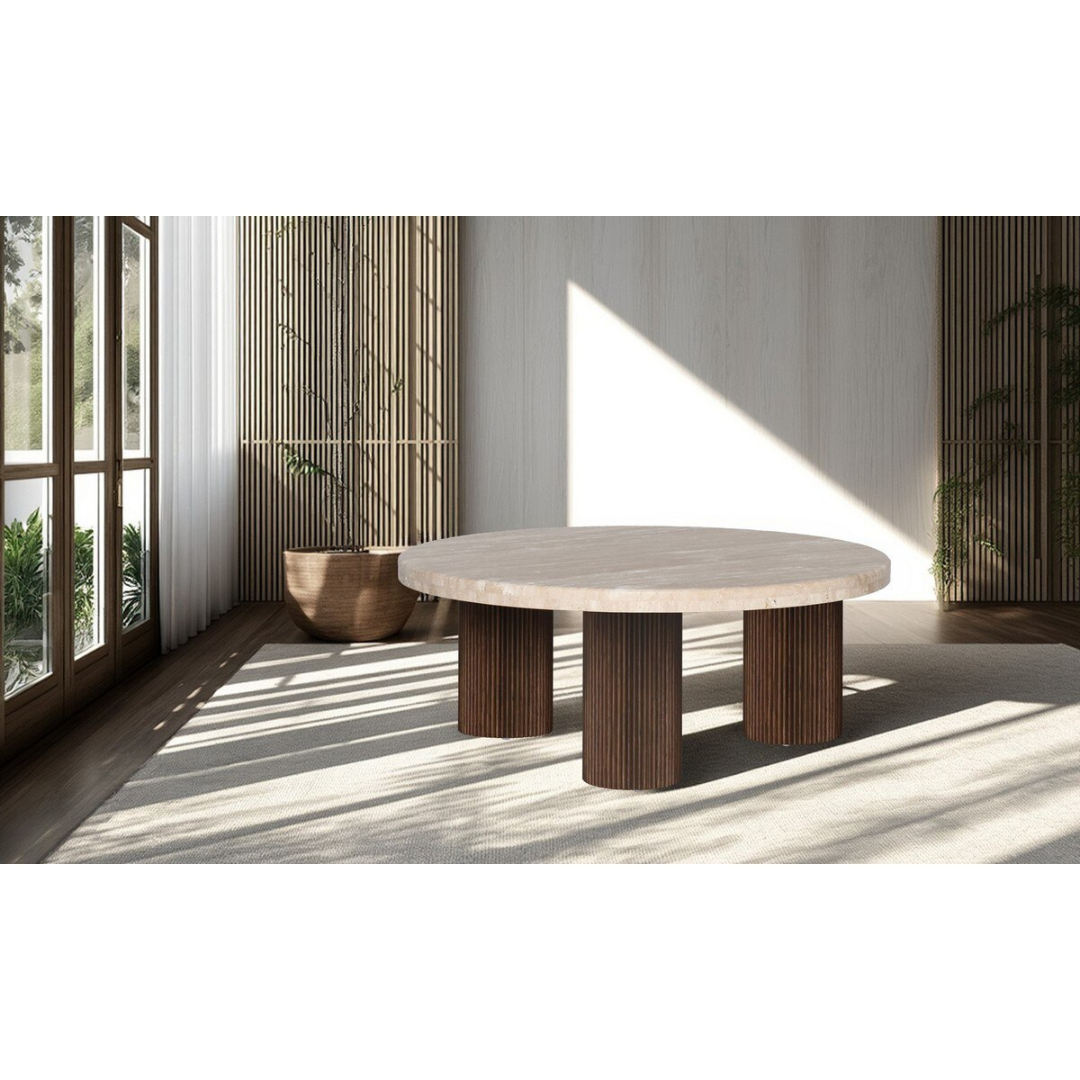 Coffee tables and side tables NZ — walnut and marble tables by Mish Lifestyle