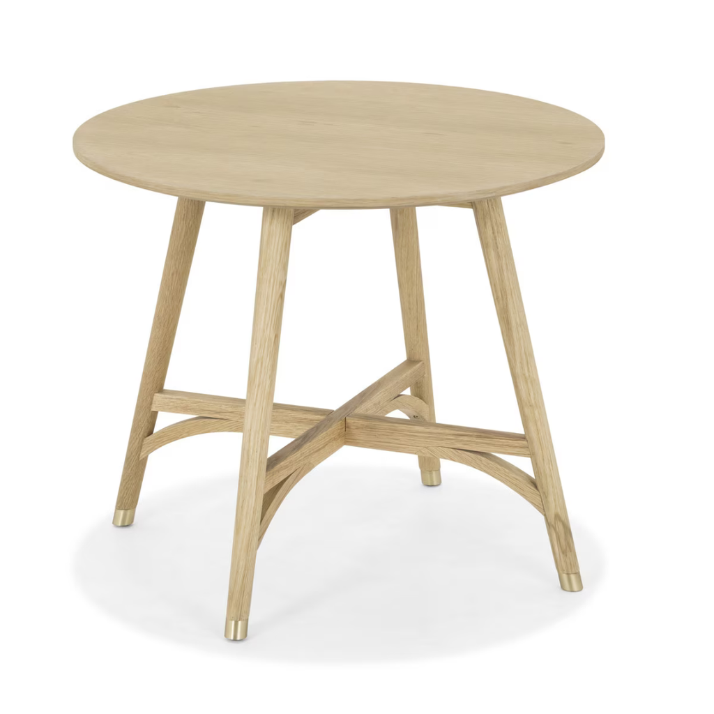 Nordic Oak Round Coffee Side Table