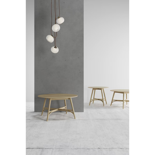 Nordic Oak Round Coffee Side Table