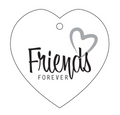 Friends Heart Ceramic Wall Hanging - White/Black