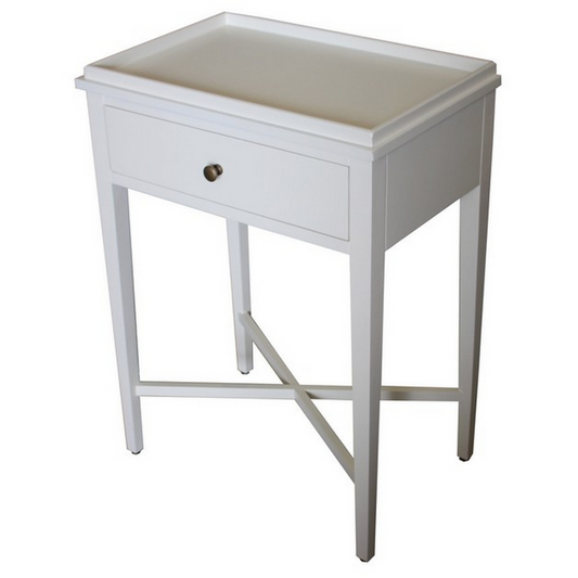 Bordeaux Bedside Table - White | Bedroom Furniture