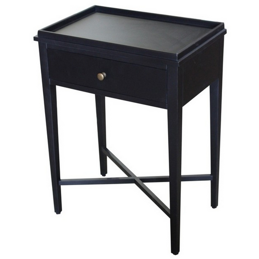 Bordeaux Bedside Table - Black