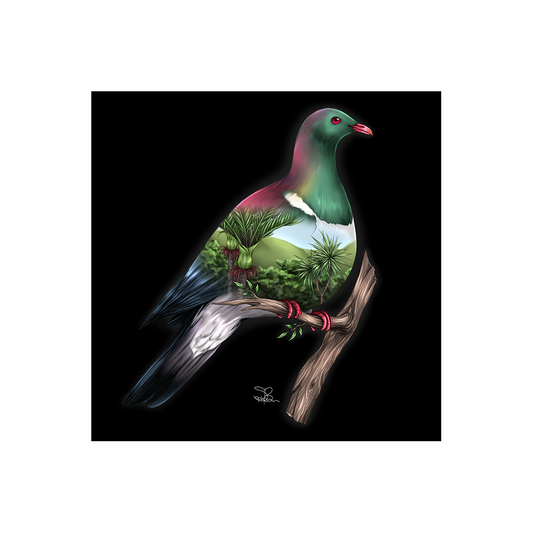 Wood Pigeon LED Canvas Wall Art Print