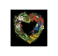Birds & Flora Heart LED Canvas Wall Art Print
