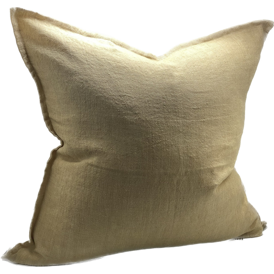 Sanctuary Linen Cushion Cover square - Custard