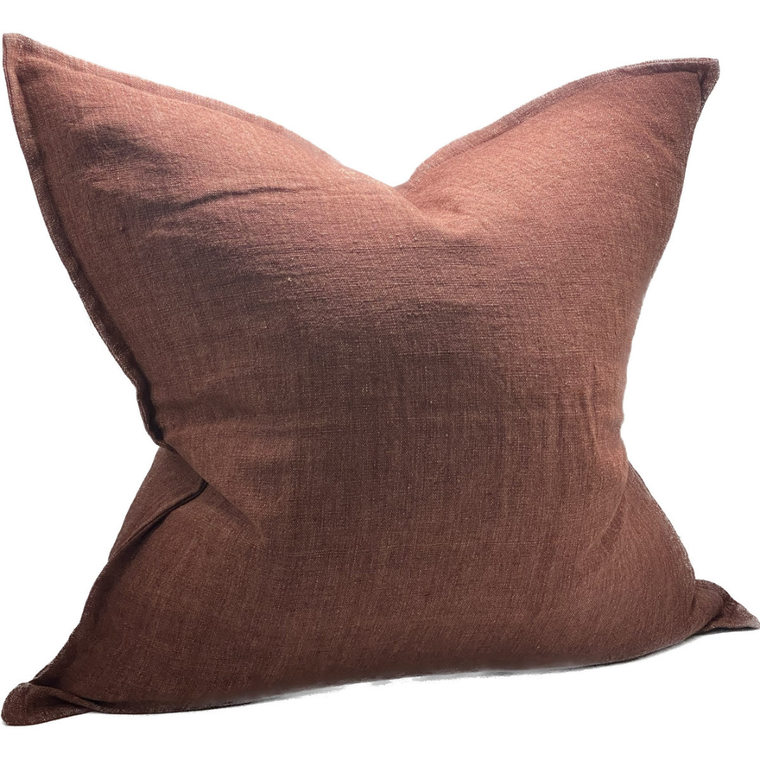 Sanctuary Linen Cushion Cover square - Merlot