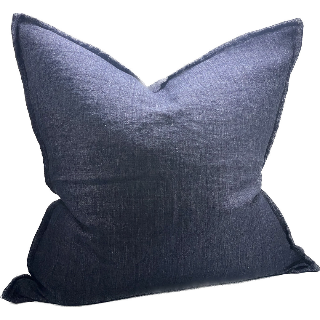 Sanctuary Linen Cushion Cover square - Denim