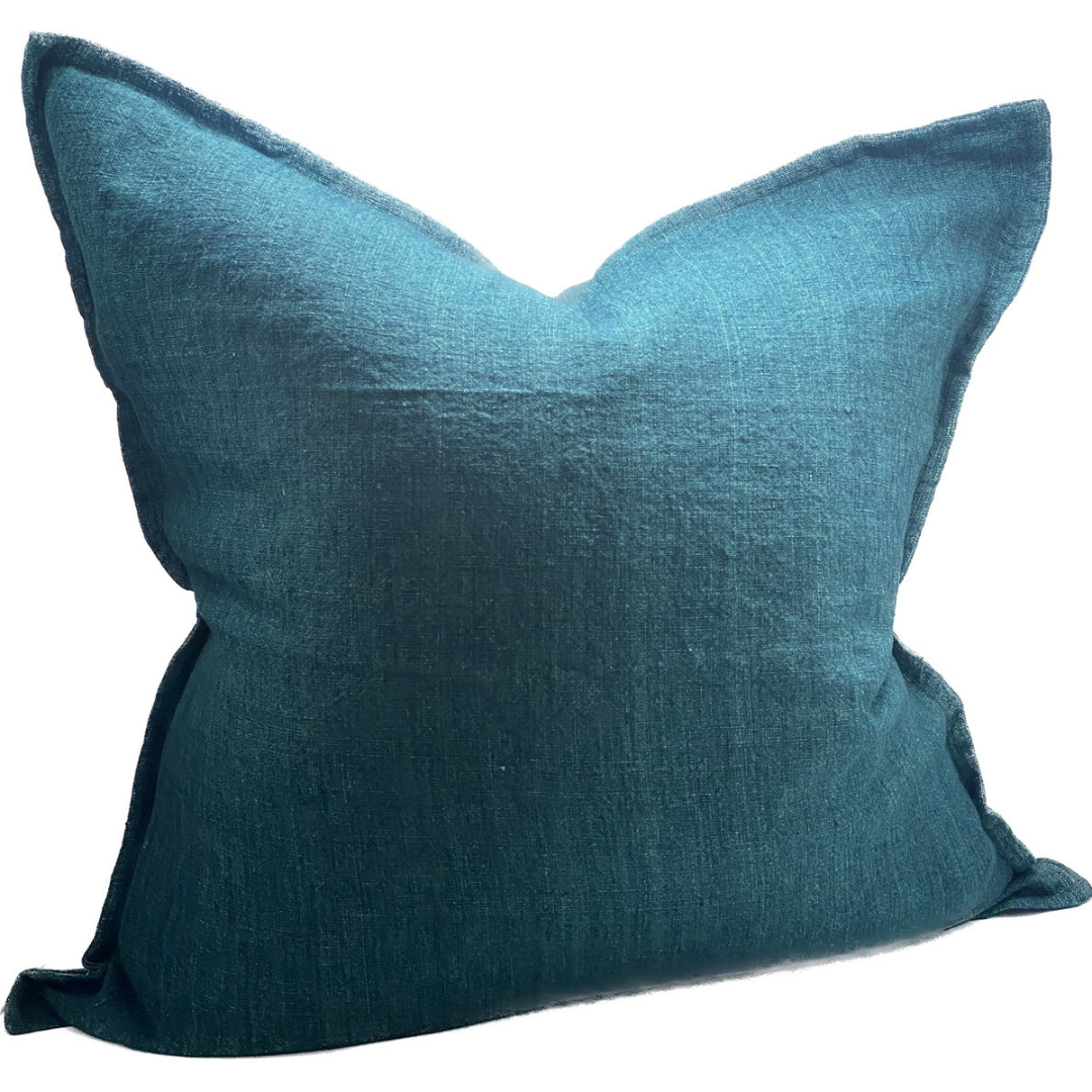 Sanctuary Linen Cushion Cover square - Emerald