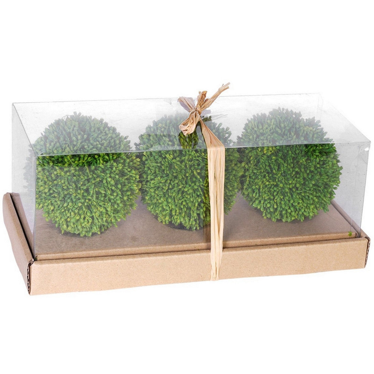 Artificial Topiary/Grass Balls In A Box - 3 pcs