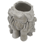 Girl Statue Planter - Soft Grey | Pots & Planters