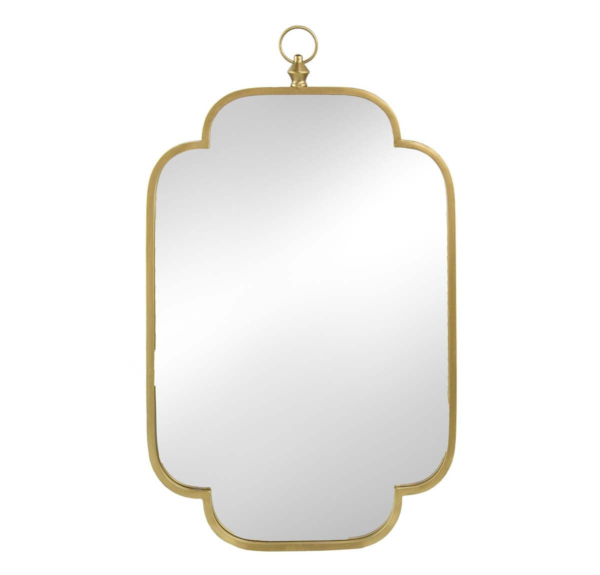 Charlotte Wall Hanging Metal Mirror - Gold