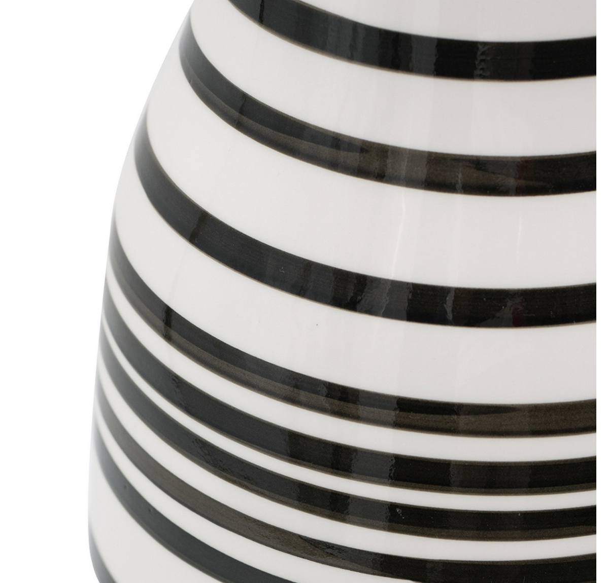 Handpainted Ceramic Vase - black & white - 280mm tall