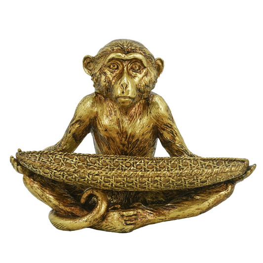 Monkey with Tray Sculpture I