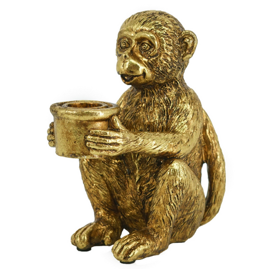Monkey with Bowl Holder Sculpture I