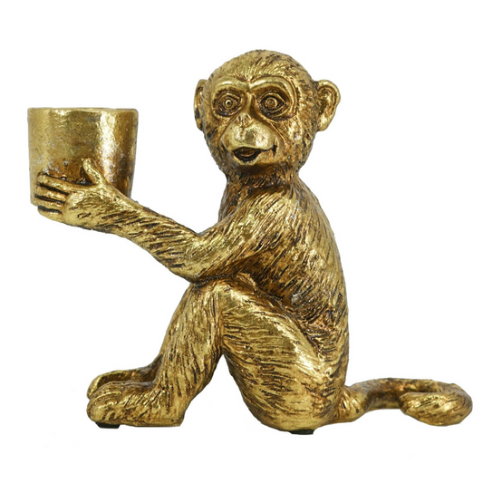 Monkey with Bowl Holder Sculpture II