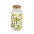 Lemon & Leaves Ceramic Vase - small