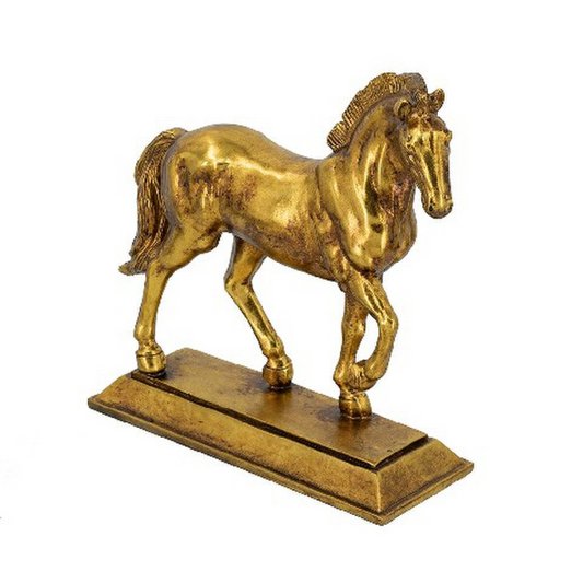 Romeo Horse Statue - Gold - resin