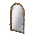 Branches with Birds Wall Hanging Mirror - gold