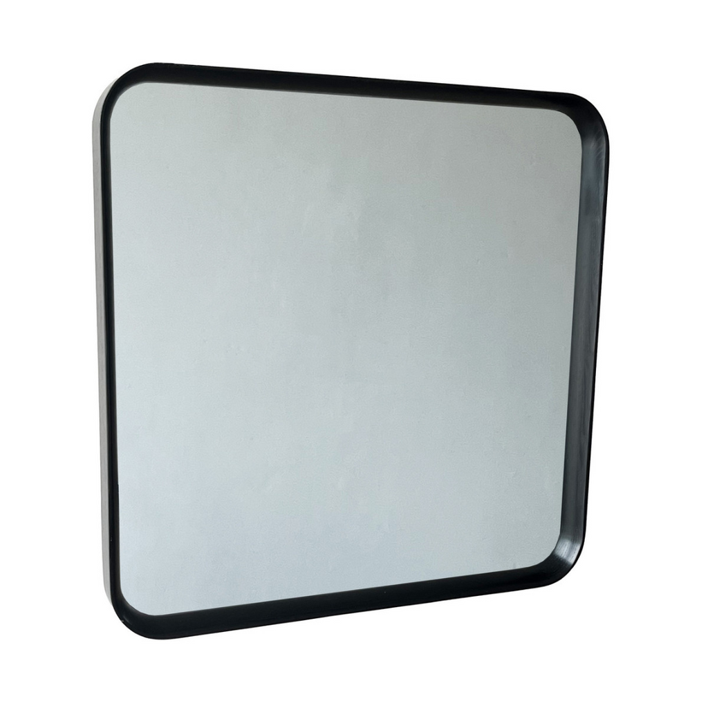 Square Framed Wall Hanging Mirror - Black Oak