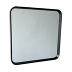 Square Framed Wall Hanging Mirror - Black Oak