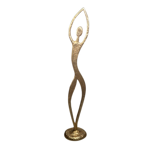 Figurine with Arms Upwards XL Deco Sculpture - Gold