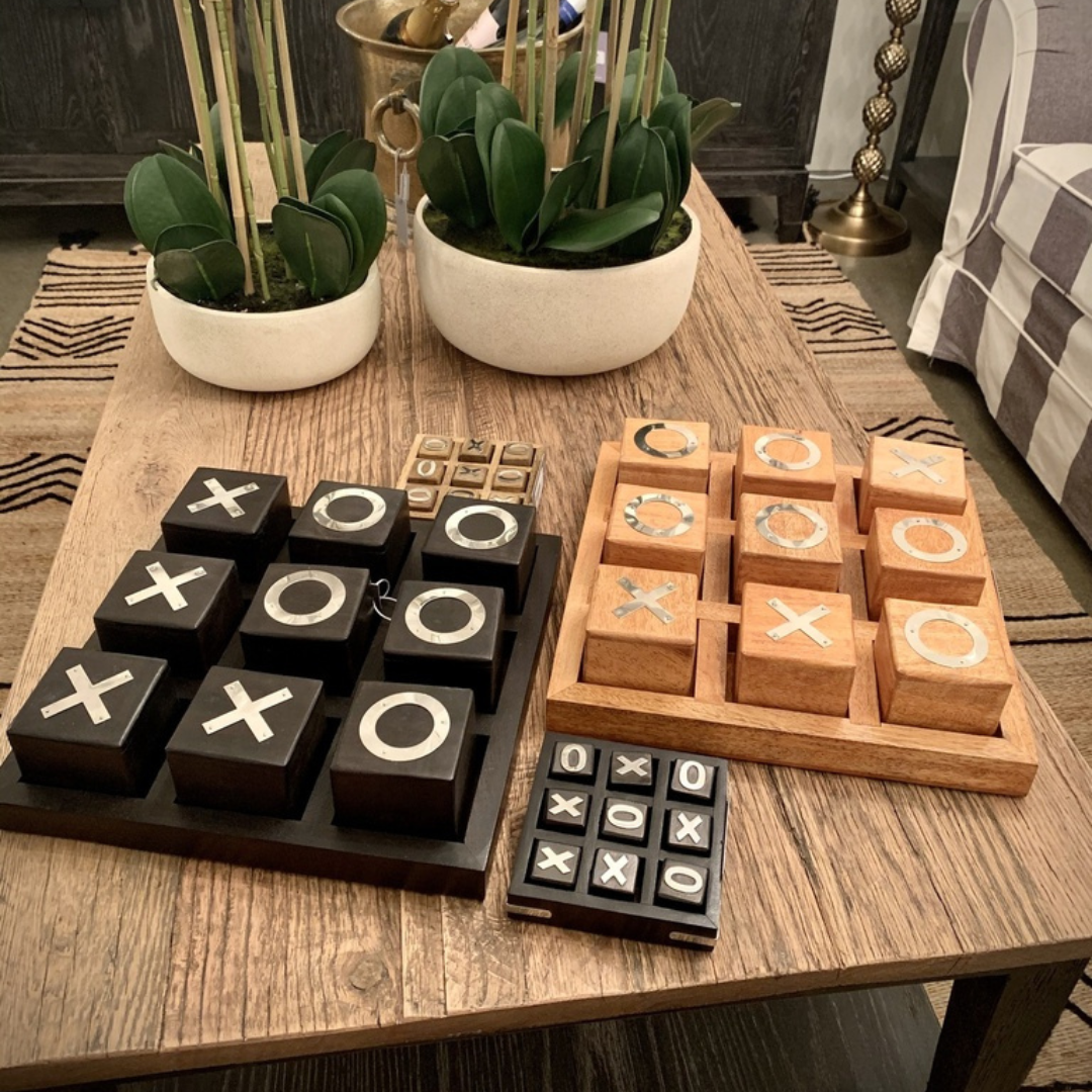 Wooden Tic Tac Toe - Black