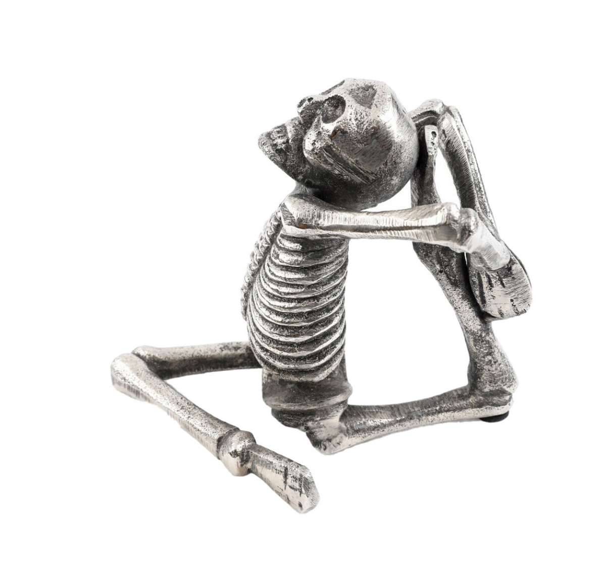 Skeleton in Yoga Pose I - aluminium