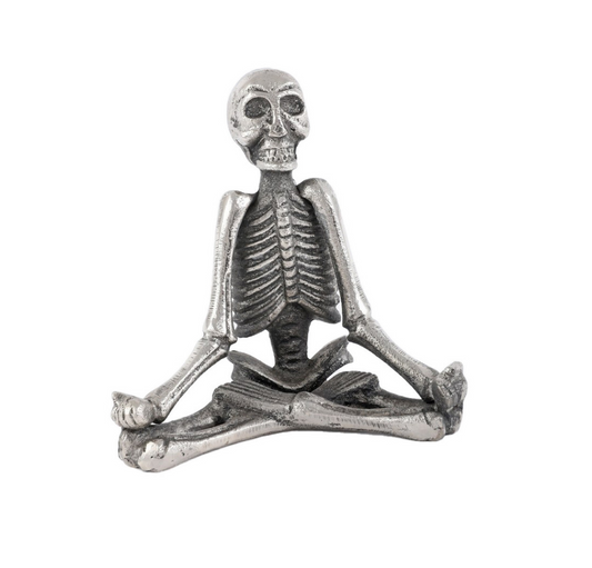 Skeleton in Yoga Pose II - aluminium