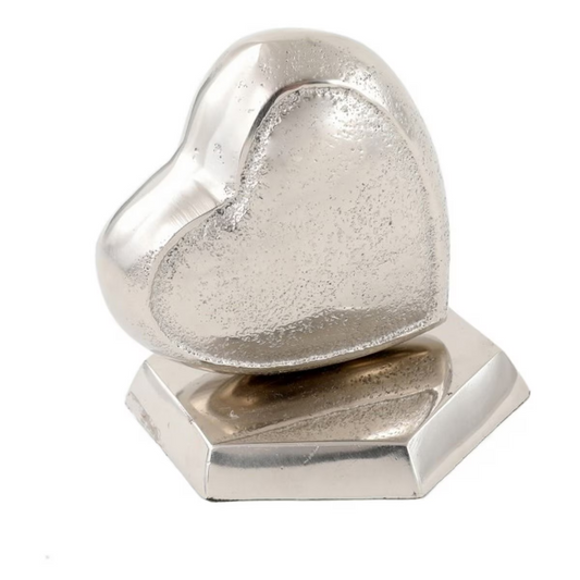 Heart on Stand - Aluminium/ Nickel