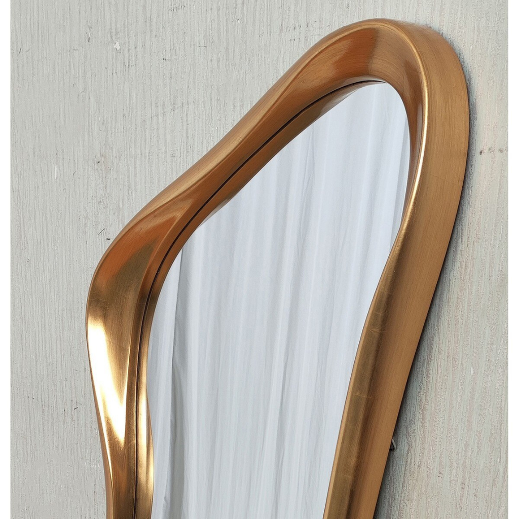 Aura Asymmetric Wall Hanging Mirror - gold