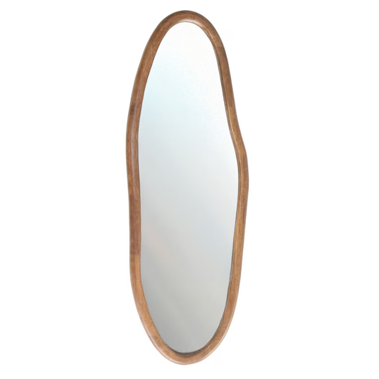 Squiggle Wall Hanging Mirror - walnut I