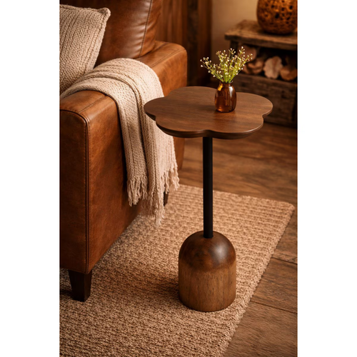 The Clover Side Table - walnut