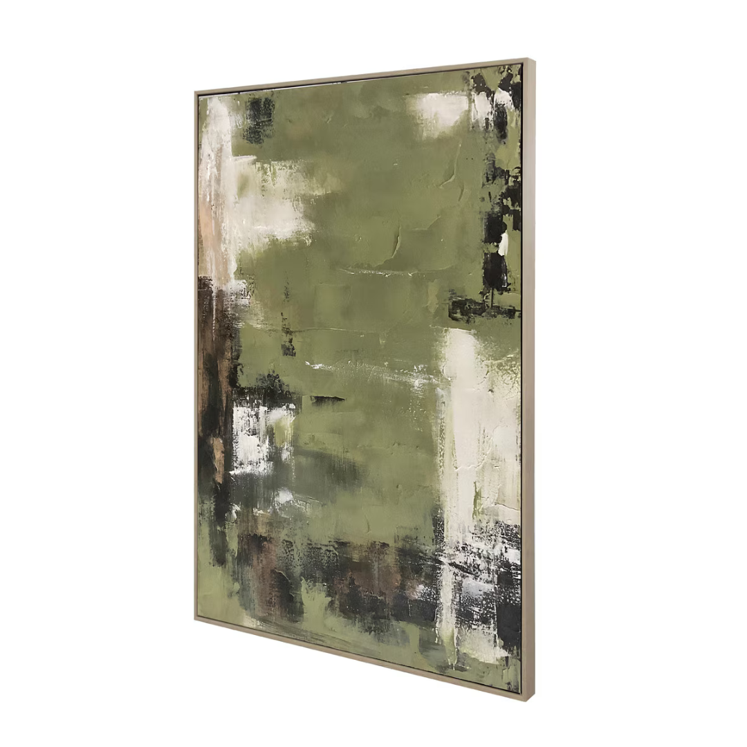 Organic Calm Hand-painted Framed Canvas Art