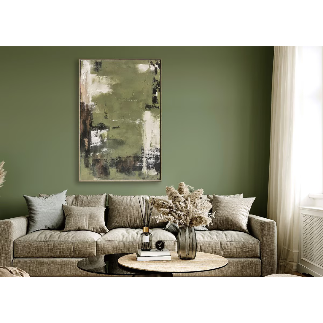 Organic Calm Hand-painted Framed Canvas Art