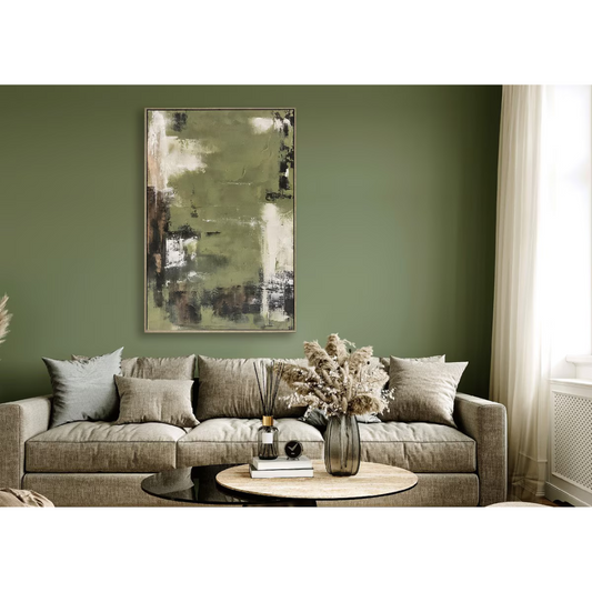 Organic Calm Hand-painted Framed Canvas Art