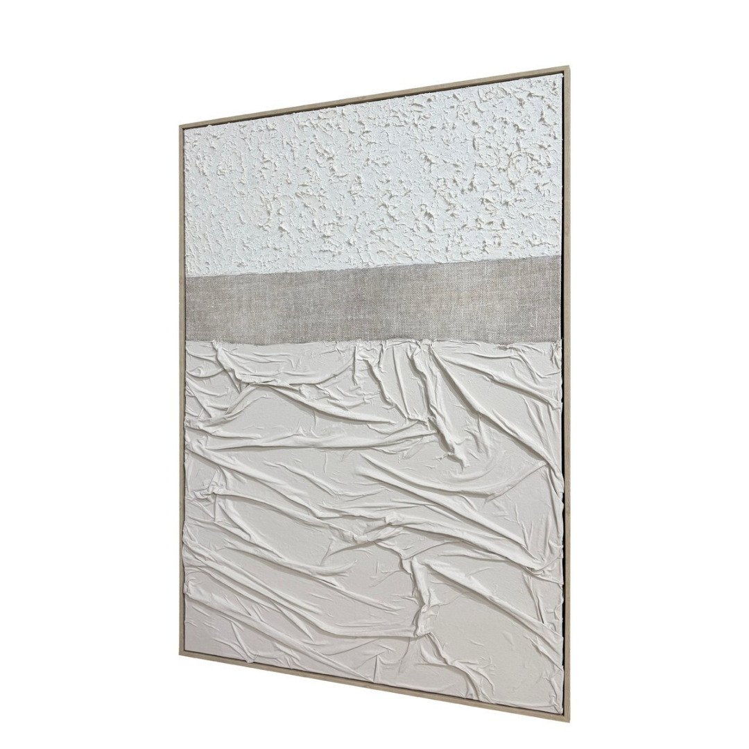 Artisanal Texture Hand-painted Framed Canvas Art