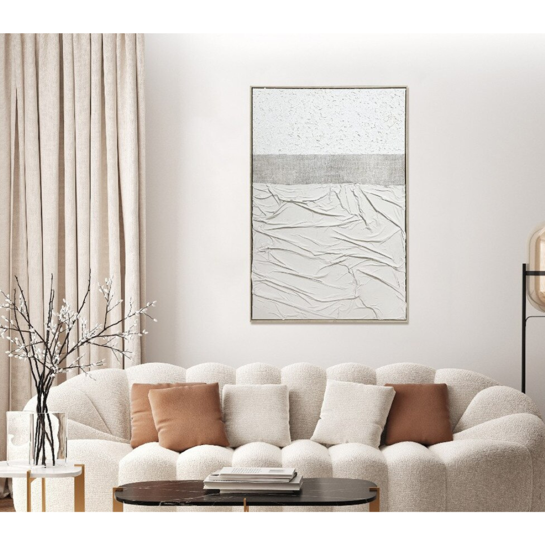 Artisanal Texture Hand-painted Framed Canvas Art