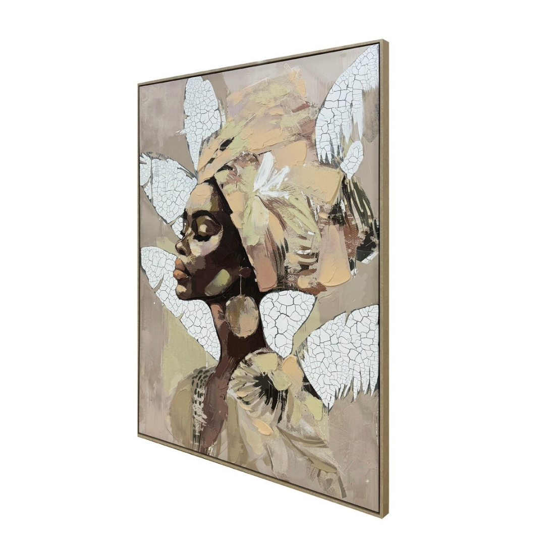 The Lady Hand-painted Framed Canvas Art
