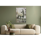 Unbridled Hand-painted Framed Canvas Art
