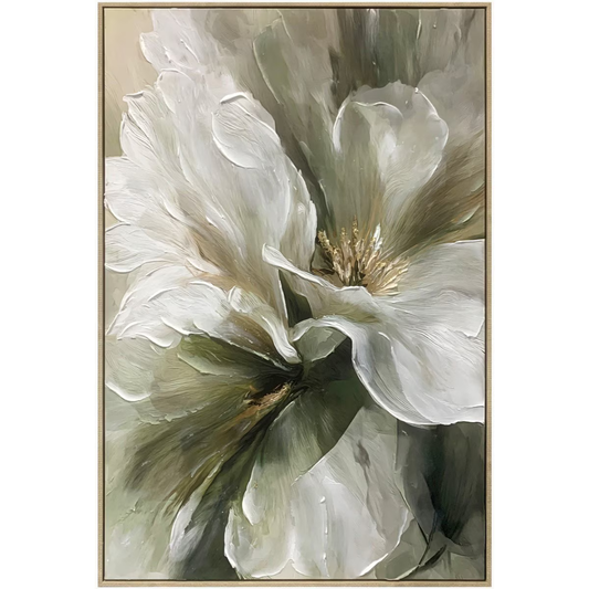Pure Form Hand-painted Framed Canvas Art