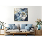 The Lone Skiff Hand-painted Framed Canvas Art