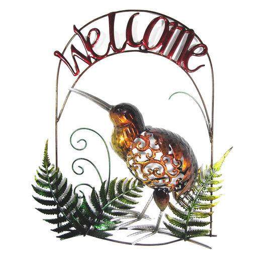 Kiwi Bird Metal Welcome Sign II